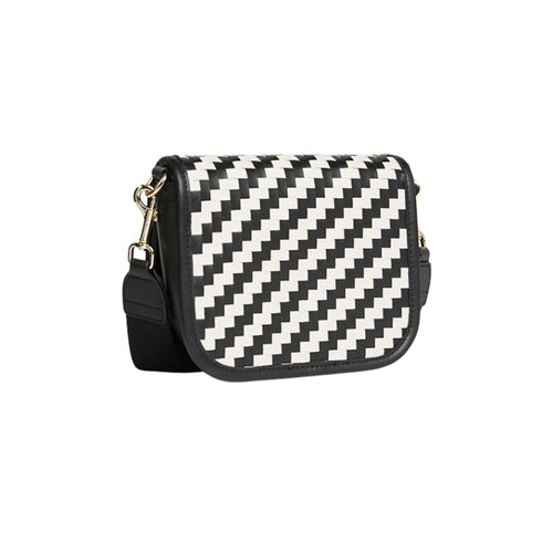 Tommy Hilfiger Borsa a spalla Borsa Donna a tracolla con righe a zigzag Nero burro - Francavilla Moda